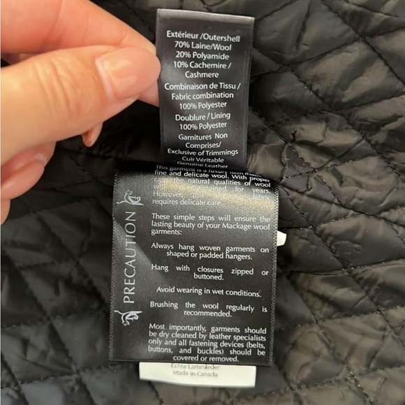 Mackage wool & cashmere coat size 14 - Picture 8 of 9